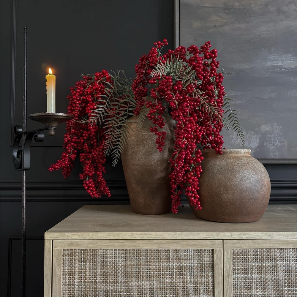 3/ New stems for winter season! Red Berry Cluster Stem by Ashland